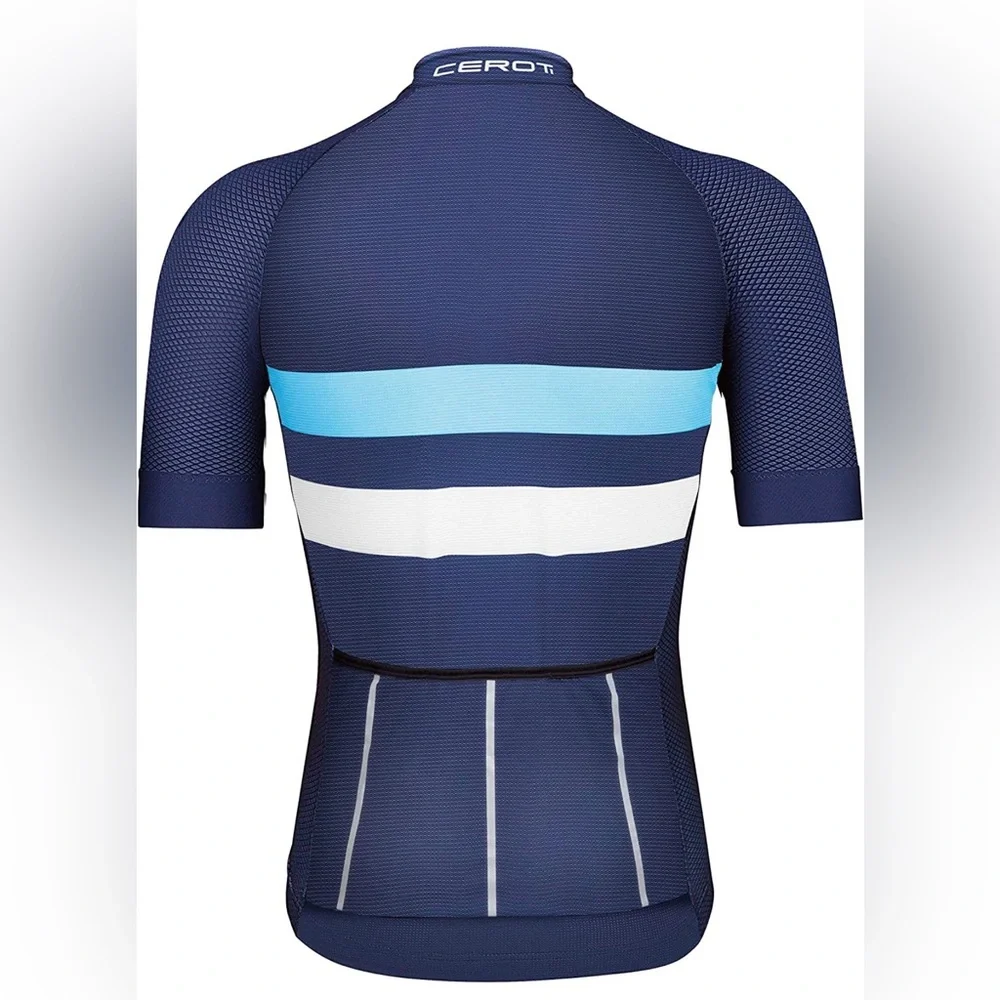 CEROTIPOLAR Snug Fit Men Air Cool Cycling Zipper Jersey UPF 50 - Picture 2 of 5
